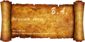 Brozsek Anna névjegykártya
